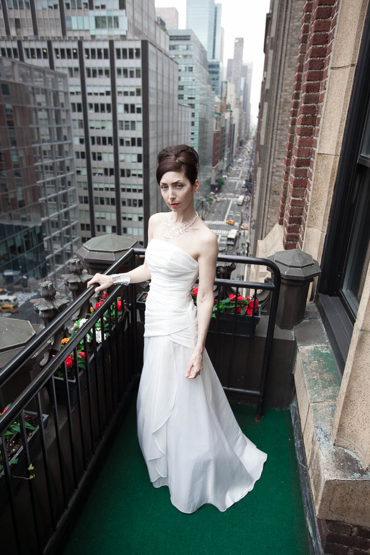 NYC Library Hotel Wedding Portrait 1